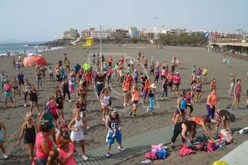 Clases magistrales de Zumba y Body Combat en Melenara (Foto TA)
